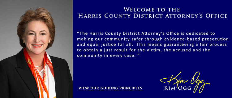 Kim Ogg say: The Harris County District Attorney's Office is dedicated to making our community safer through evidence-based prosecution and equal justice for all. Show os the money, Mrs. Ogg!